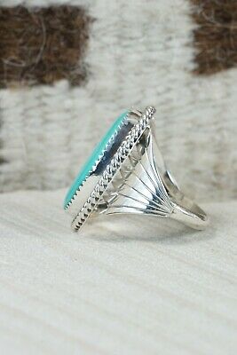 Navajo Turquoise and Sterling Silver Ring - Bobby Platero - 10.25