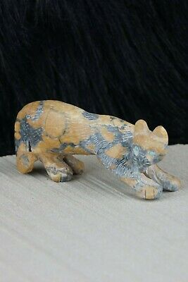 Mountain Lion Zuni Fetish Carving- Wilfred Cheama - High Lonesome Trading