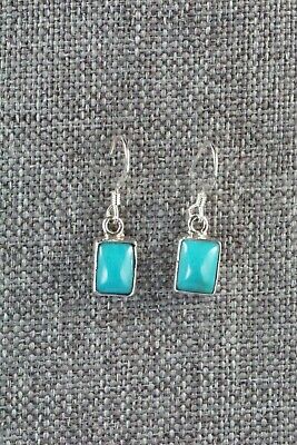 Turquoise & Sterling Silver Earrings - Lee Shorty