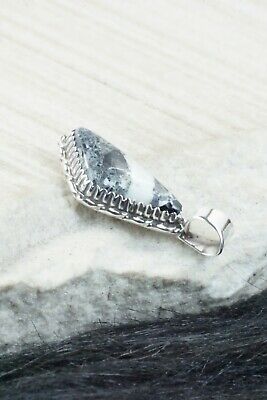 White Buffalo & Sterling Silver Pendant - Alvin Joe