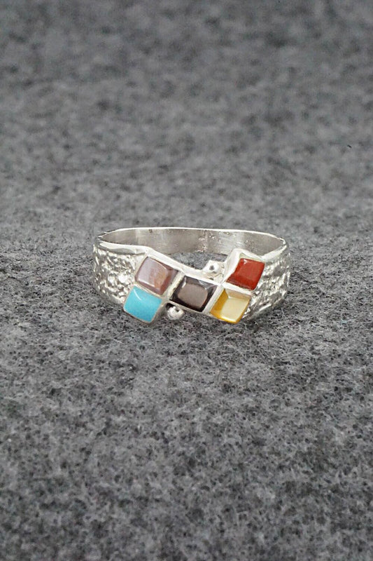 Multi Stone & Sterling Silver Ring - Bonnie Quam - Size 8.5