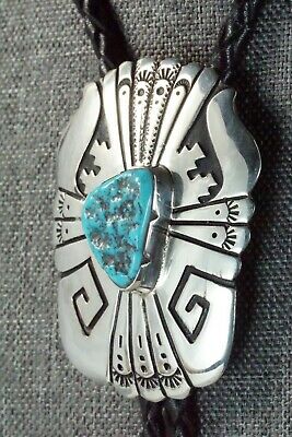 Turquoise & Sterling Silver Bolo Tie - Rosita Singer