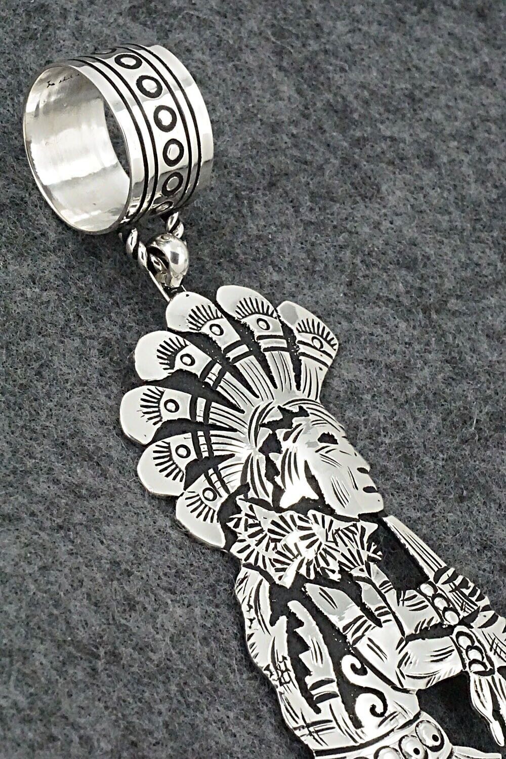 Turquoise & Sterling Silver Pendant - Richard Singer