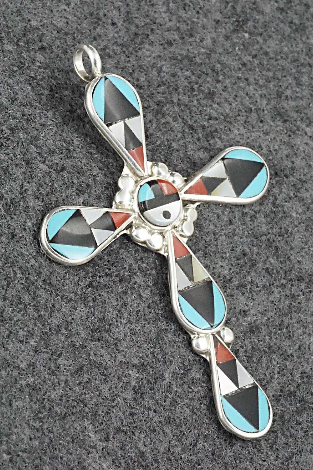 Multi Stone & Sterling Silver Pendant - Florency Lucio