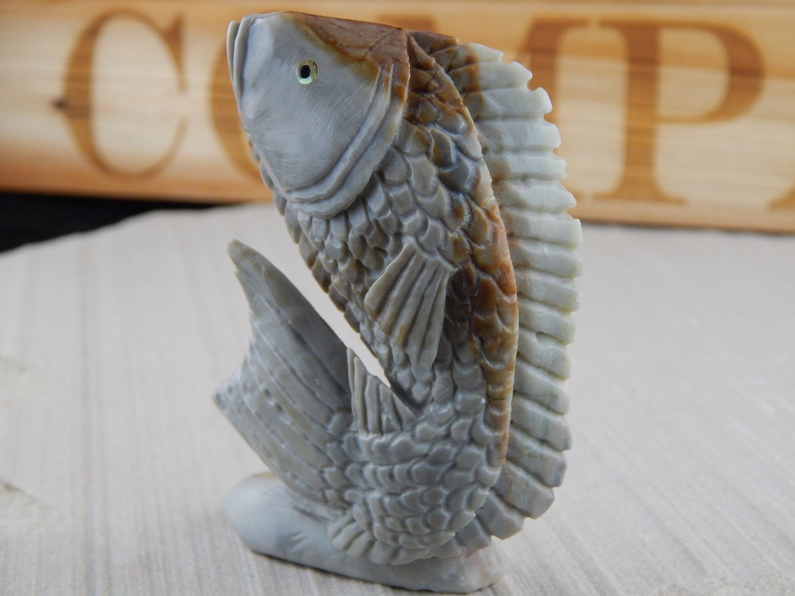 Fish Zuni Fetish Carving - Ben Kaamasee - High Lonesome Trading