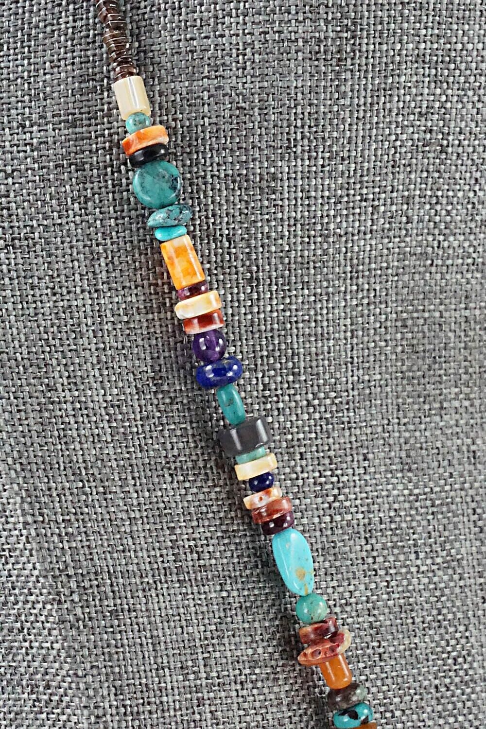 Multi Stone and Sterling Silver Necklace - Helen Tsosie