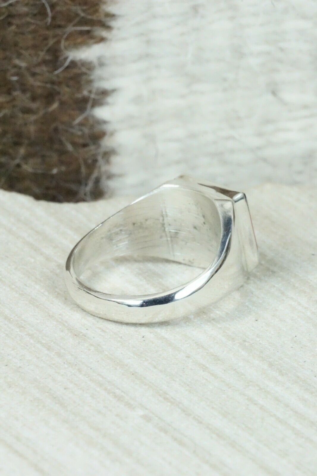 Multi Stone & Sterling Silver Ring - Herbert Kallestewa - Size 9.75