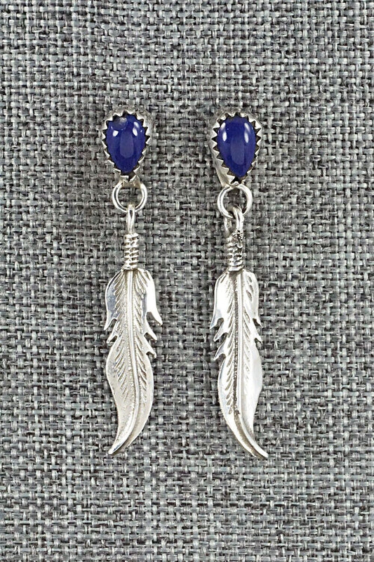 Lapis & Sterling Silver Earrings - Elaine Shirley