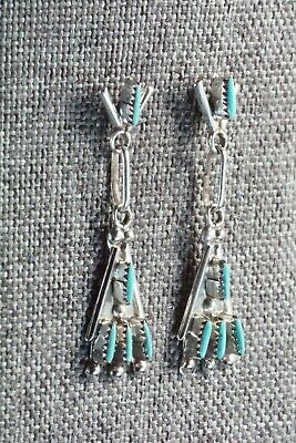 Turquoise & Sterling Silver Earrings - Rosa Cachin