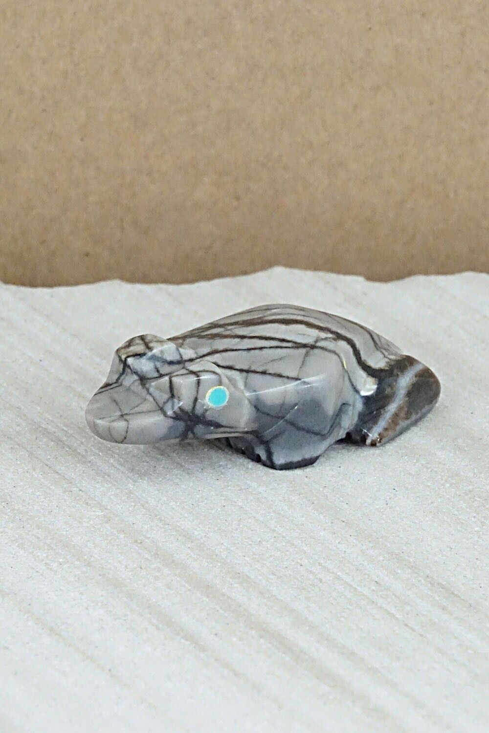 Frog Zuni Fetish Carving - Elvert Lamy