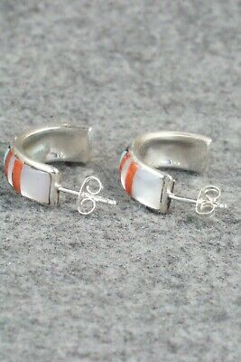 Multi Stone Inlay & Sterling Silver Earrings - Delberta Boone