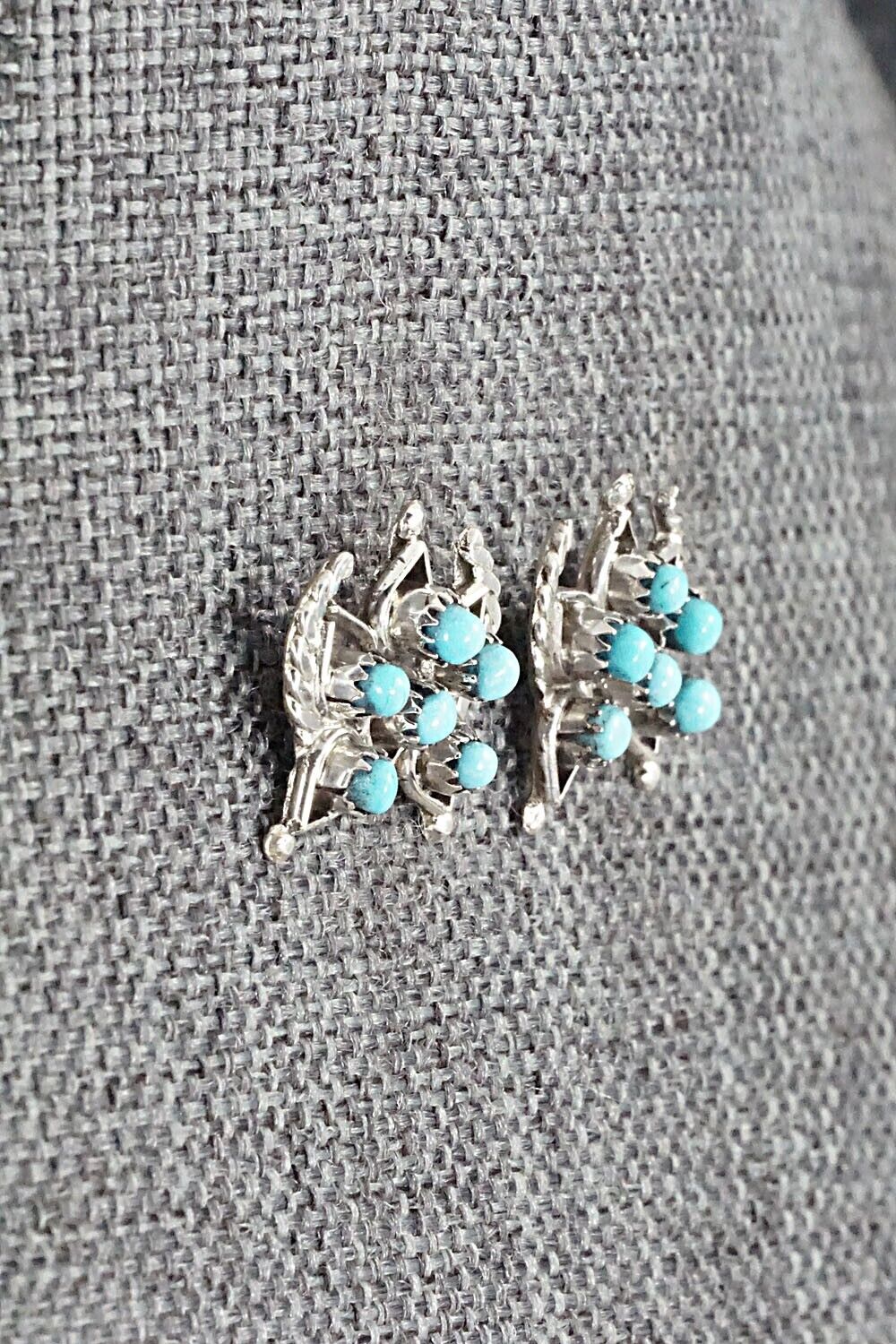 Turquoise & Sterling Silver Earrings - Wayne Johnson