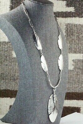 Sterling Silver Feather & Chain Necklace - Ben Begay