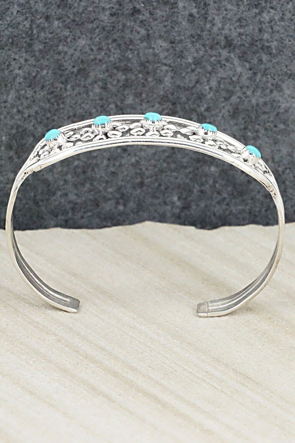 Turquoise & Sterling Silver Bracelet - Ronald Yatsattie
