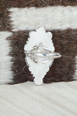 White Buffalo & Sterling Silver Ring - Daniel Benally - Size 8