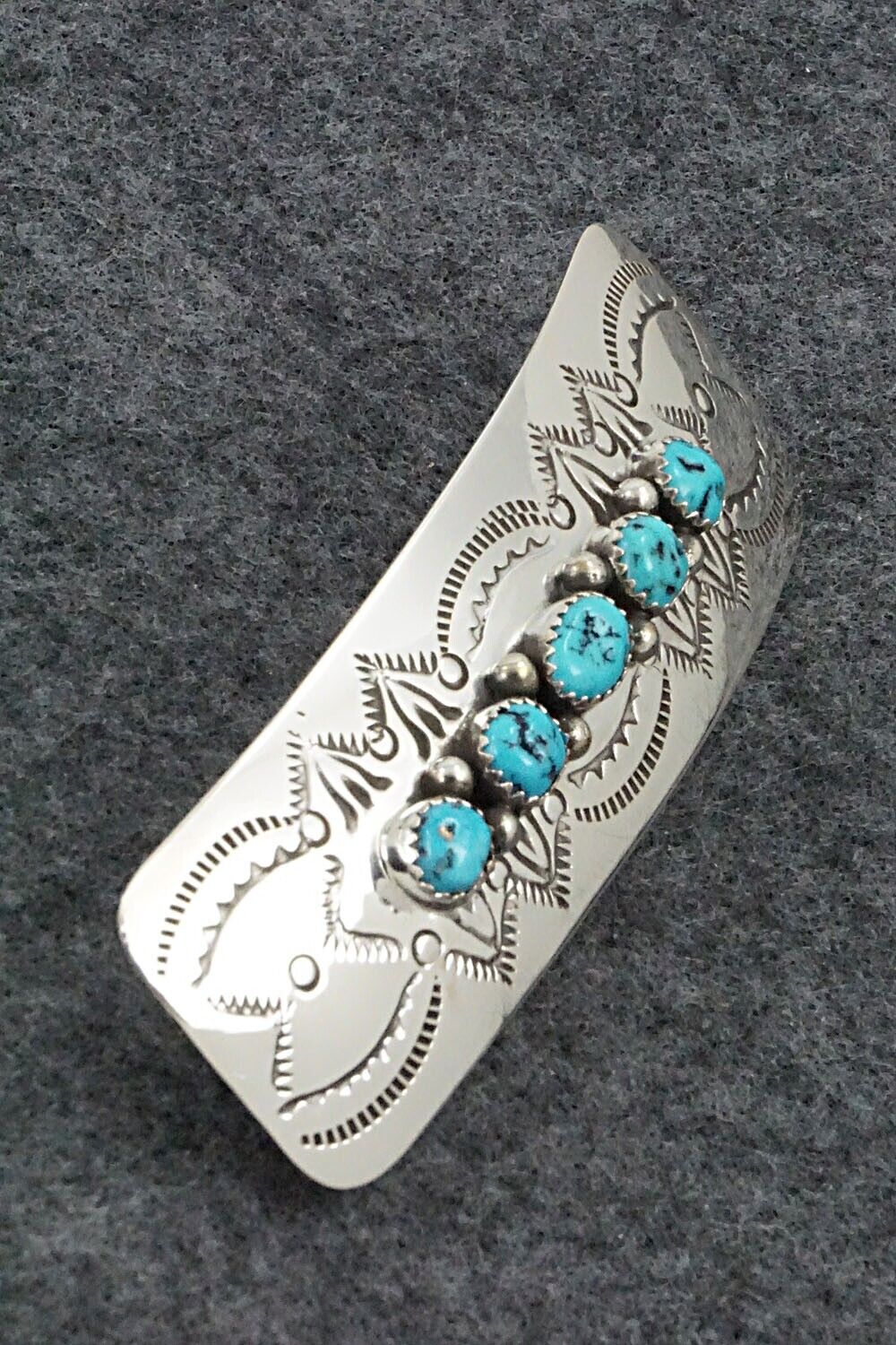 Turquoise & Sterling Silver Hair Barrette - Jolene Begay