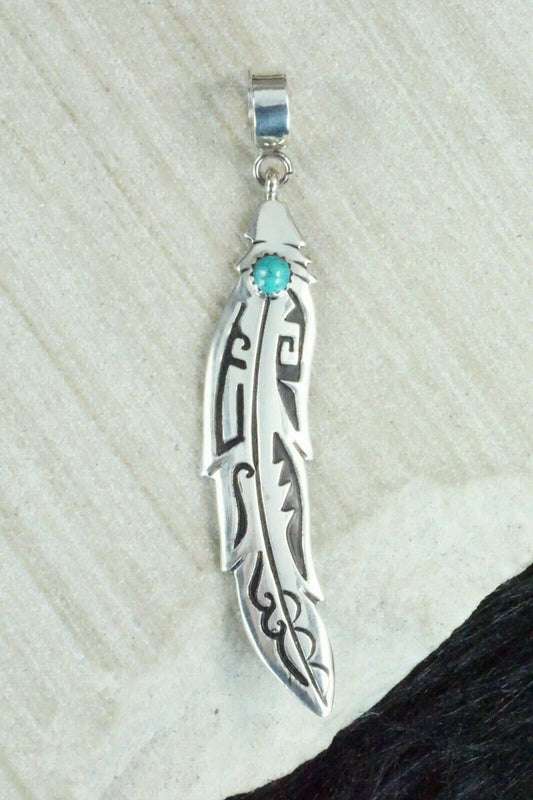 Turquoise & Sterling Silver Pendant - Richard Singer