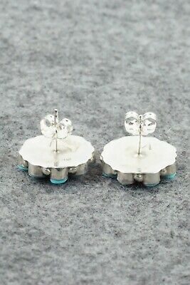 Turquoise & Sterling Silver Earrings - Annie Chapo