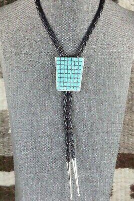 Turquoise & Sterling Silver Bolo Tie - Caroline Malani - High Lonesome Trading