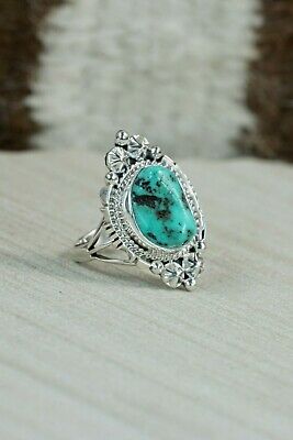 Navajo Turquoise & Sterling Silver Ring - Daniel Benally - Size 6.25