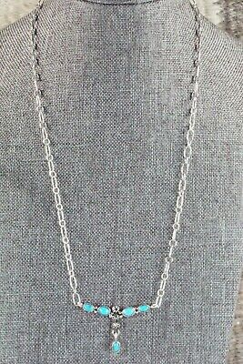 Turquoise & Sterling Silver Necklace - Loretta Smith