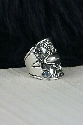 Navajo Sterling Silver Ring - Derrick Gordon - Size 8.75 - High Lonesome Trading