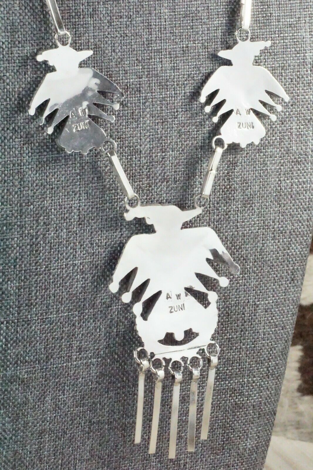 Turquoise, Mother of Pearl & Sterling Silver Inlay Jewelry Set - Adrian Wallace - High Lonesome Trading
