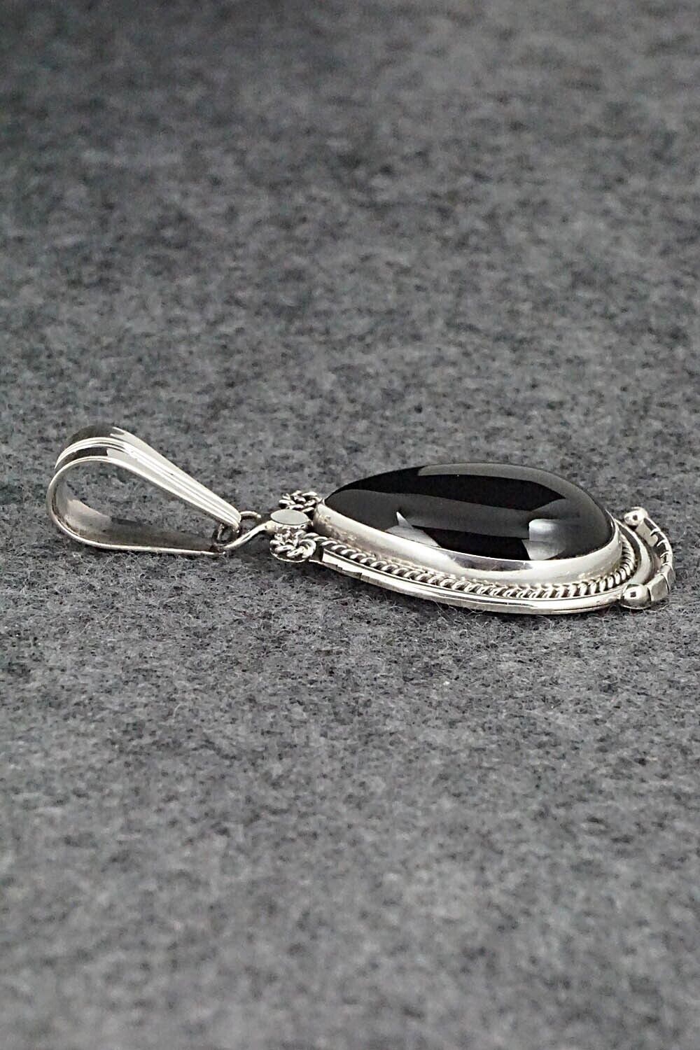 Onyx & Sterling Silver Pendant - Samuel Yellowhair