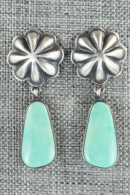 Turquoise & Sterling Silver Earrings - Lyle Piaso