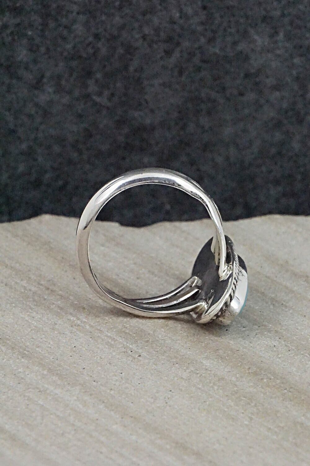 Turquoise & Sterling Silver Ring - Mark Barney - Size 6.5