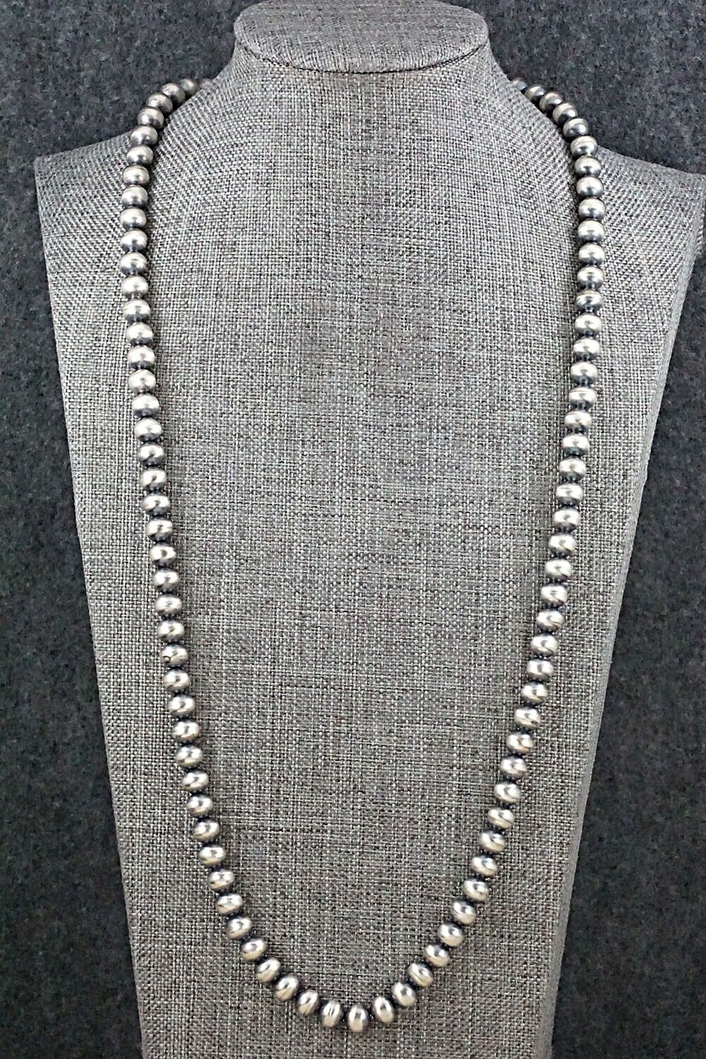 Sterling Silver Navajo Pearl Necklace - Dorinda Mariano