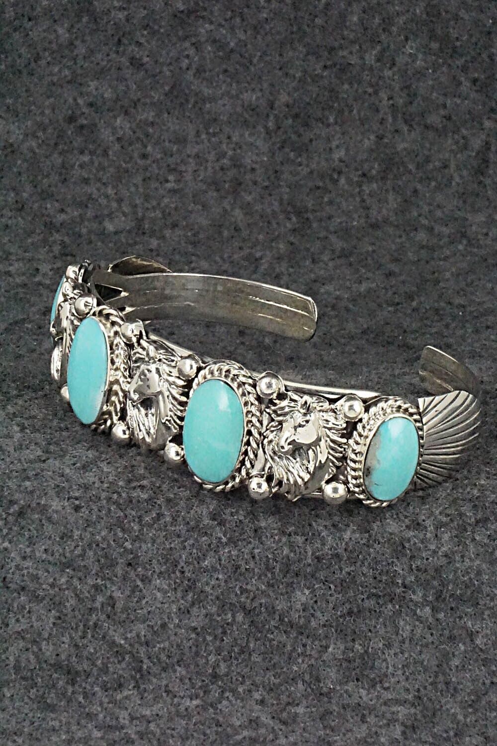 Turquoise & Sterling Silver Bracelet - Bobby Platero