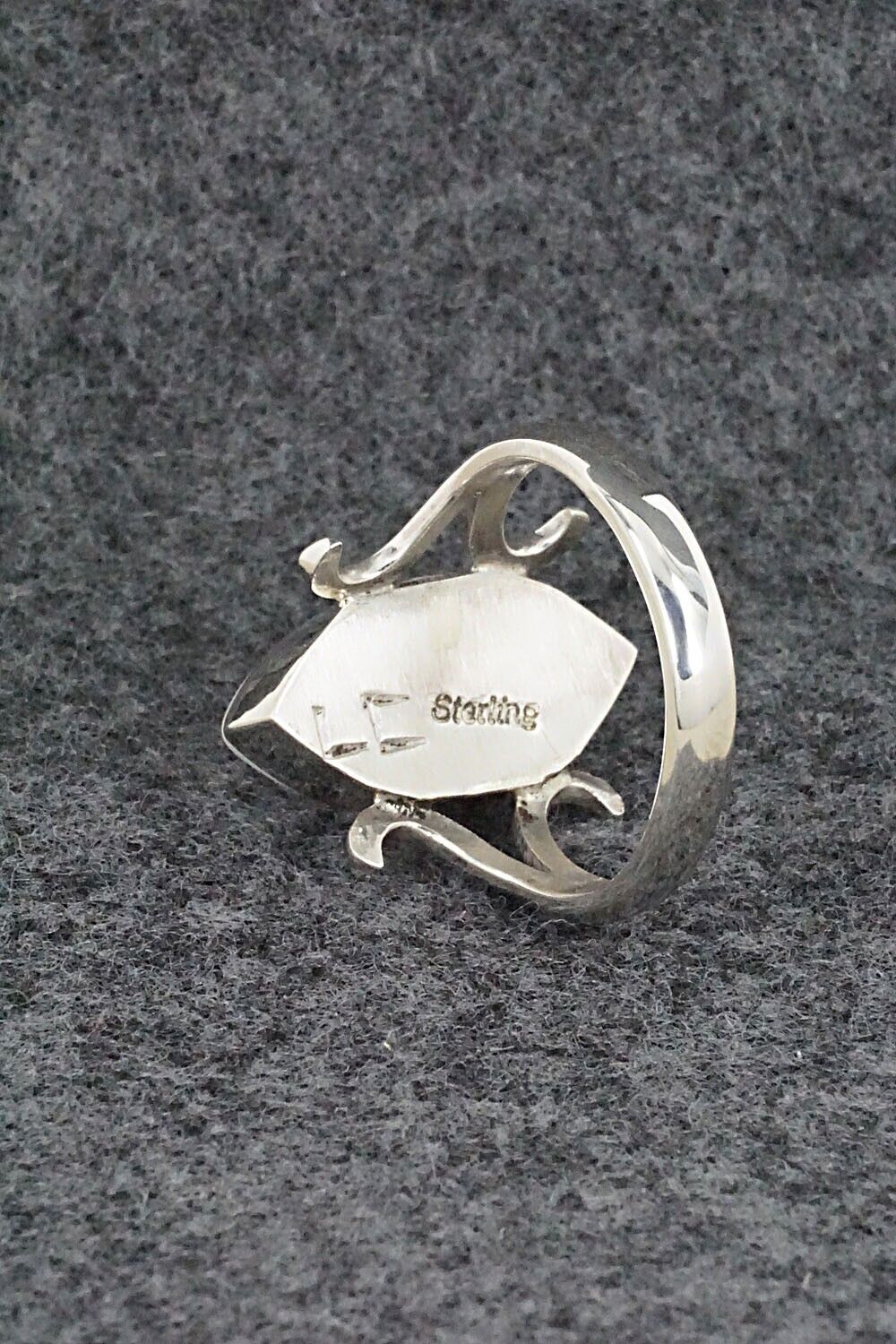 White Buffalo & Sterling Silver Ring - Larry Castillo - Size 7.75