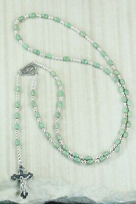 Turquoise & Sterling Silver Rosary - Navajo