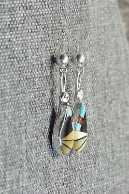 Multi Stone Inlay & Sterling Silver Earrings - Ola Eriacho
