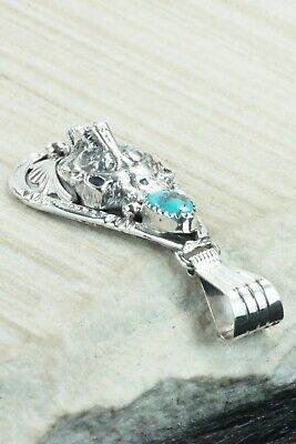 Turquoise and Sterling Silver Pendant - Henry Attakai