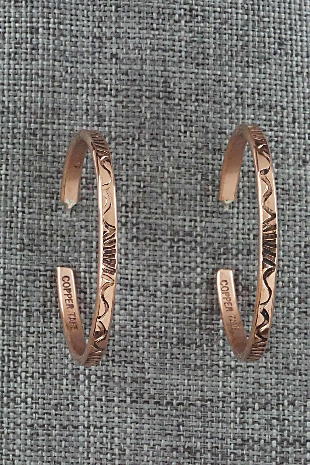Copper Hoop Earrings - Elaine Tahe