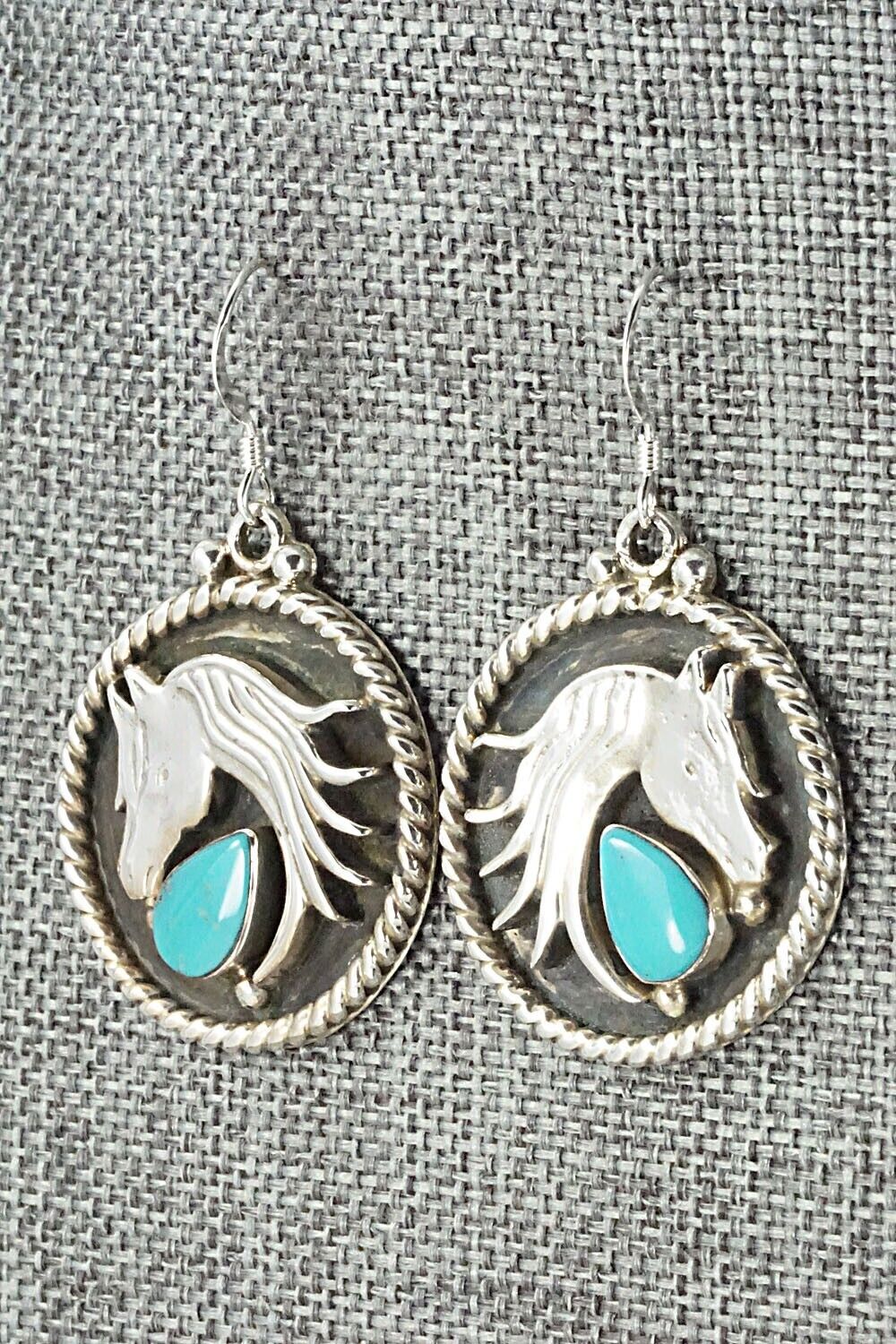 Turquoise & Sterling Silver Earrings - Genevieve Francisco