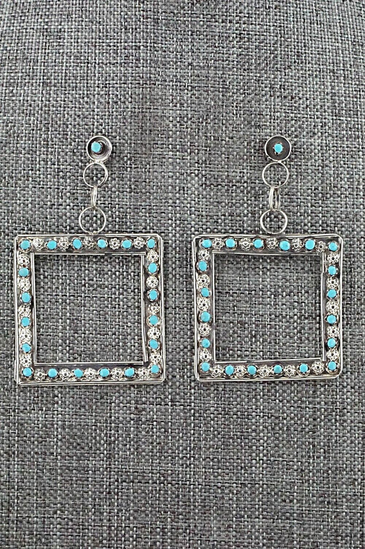 Turquoise & Sterling Silver Earrings - Marlon Quam