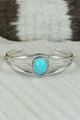Turquoise & Sterling Silver Bracelet - Lenora Begay - High Lonesome Trading