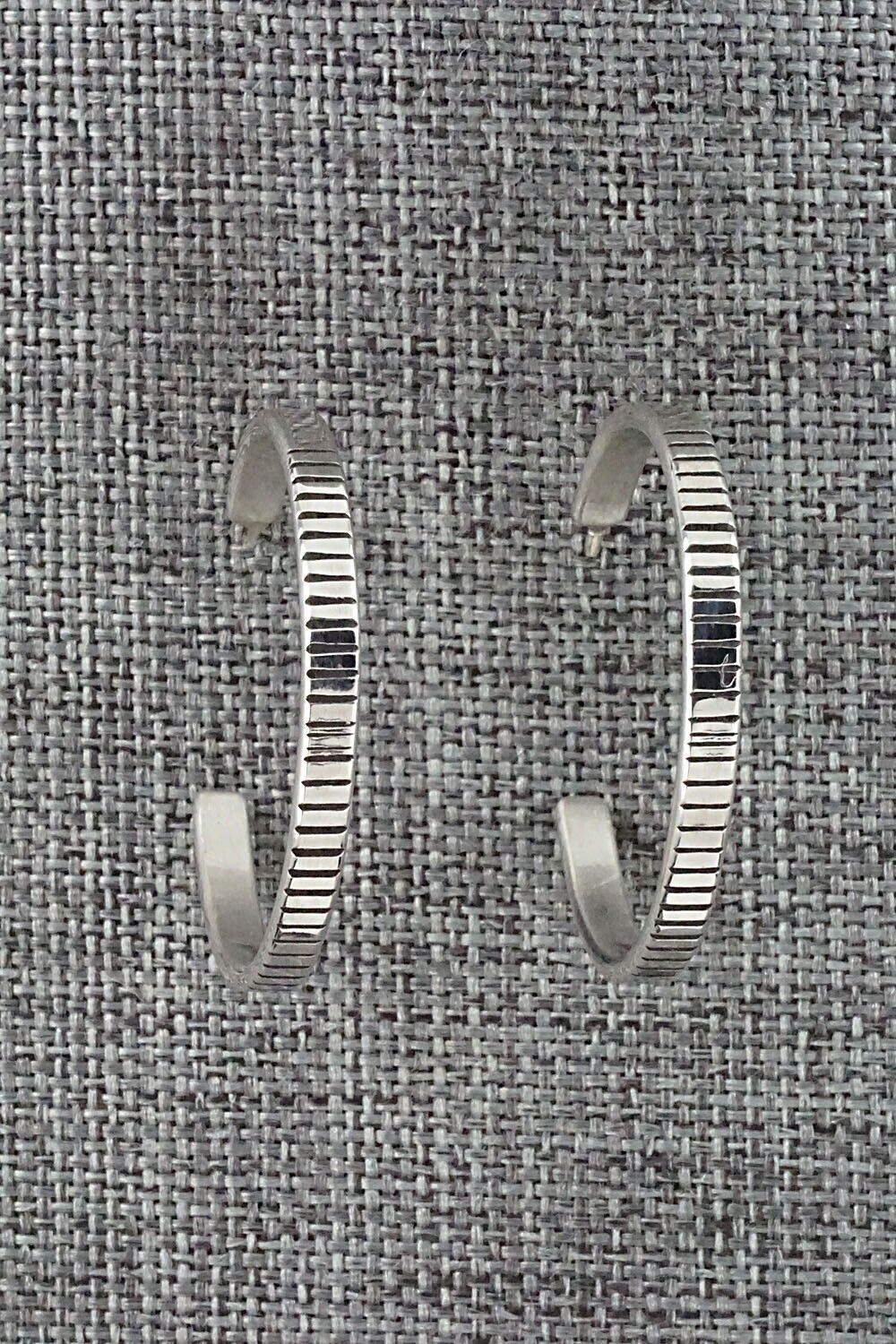 Sterling Silver Hoop Earrings - Elaine Tahe