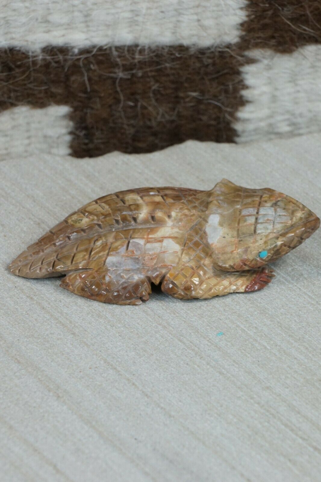 Horned Toad Zuni Fetish Carving - Jonas Hastito