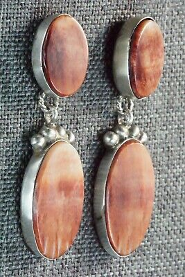 Spiny Oyster and Sterling Silver Earrings - Selina Warner
