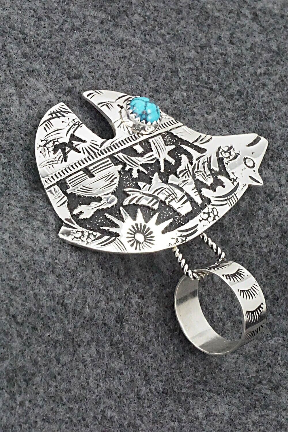 Turquoise & Sterling Silver Pendant - Richard Singer