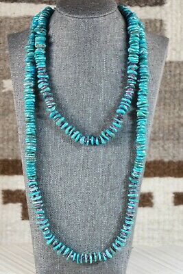 Navajo Double Strand Turquoise & Spiny Oyster Necklace - Native American