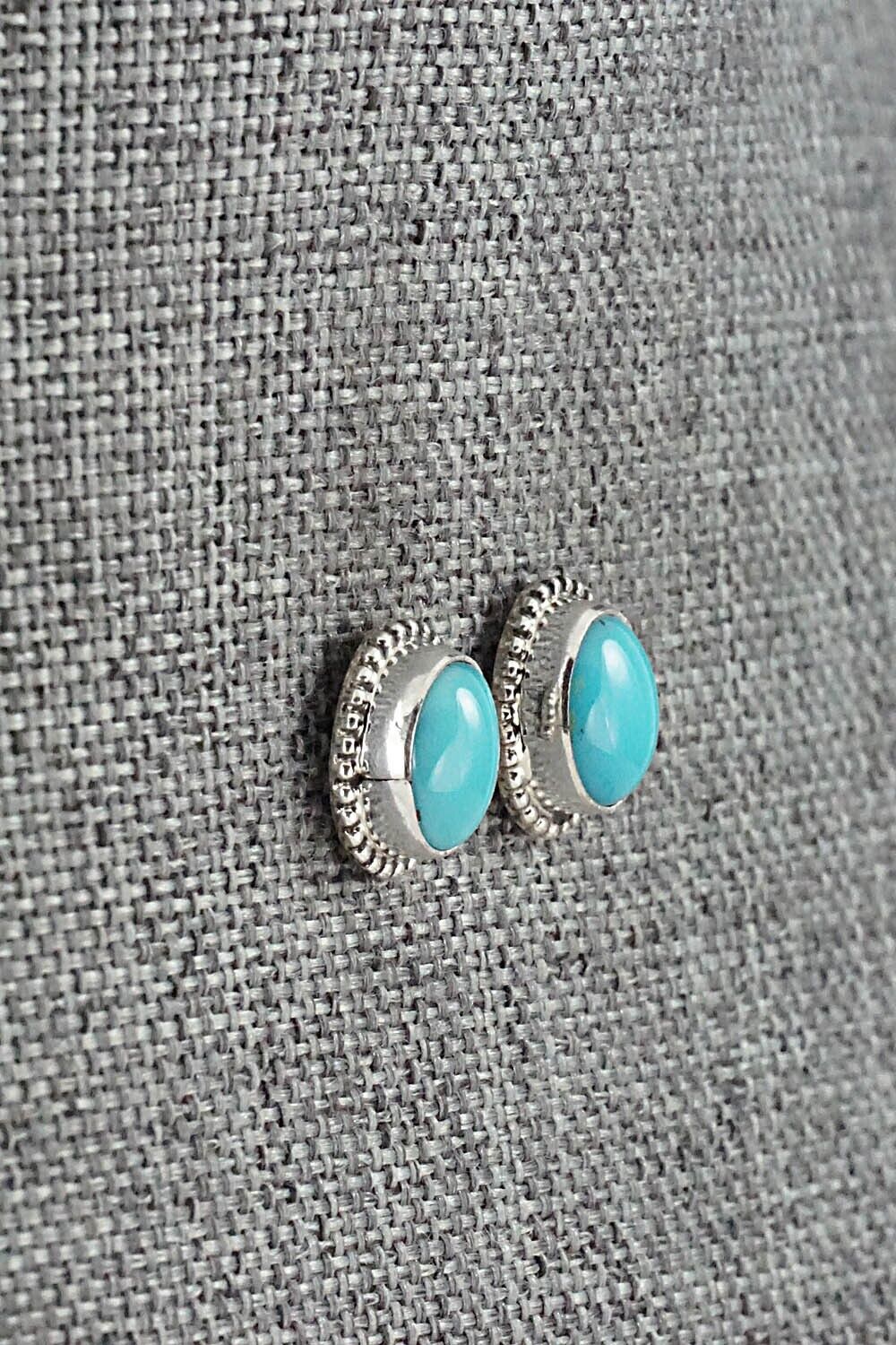 Turquoise & Sterling Silver Earrings - Rosemary Saunders