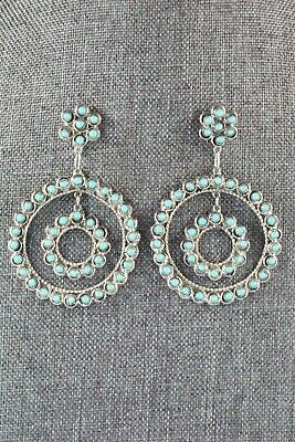 Turquoise & Sterling Silver Earrings - Wayne Johnson Jr.
