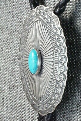 Turquoise & Sterling Silver Bolo Tie - Arnold Blackgoat