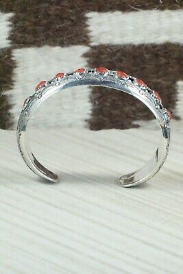 Coral and Sterling Silver Bracelet - Wilbert Muskett Sr.