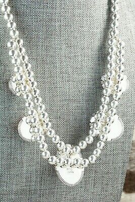 Spiny Oyster & Sterling Silver Necklace and Earrings - Richard Curley